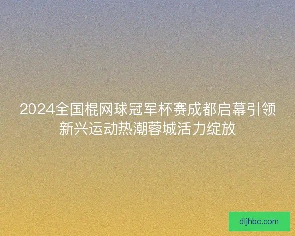 2024全国棍网球冠军杯赛成都启幕引领新兴运动热潮蓉城活力绽放