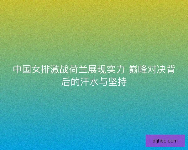 中国女排激战荷兰展现实力 巅峰对决背后的汗水与坚持